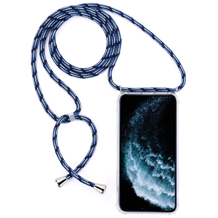 Four-Corner Anti-Fall Trasparent TPU Mobile Phone Case With Lanyard for iPhone 11 Pro Max