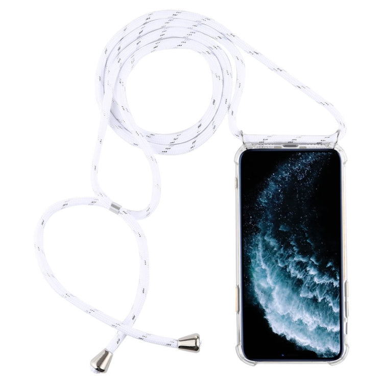 Four-Corner Anti-Fall Trasparent TPU Mobile Phone Case With Lanyard for iPhone 11 Pro Max