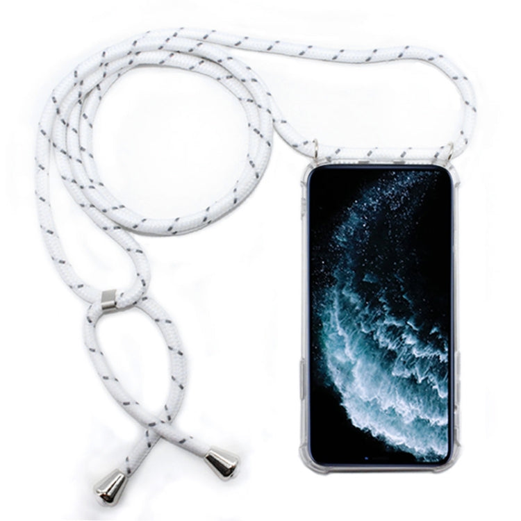 Four-Corner Anti-Fall Trasparent TPU Mobile Phone Case With Lanyard for iPhone 11 Pro Max