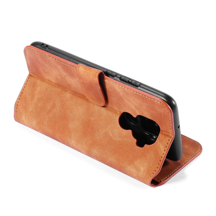 DG.MING Retro Oil Side Horizontal Flip Case with Holder & Card Slots & Wallet for Huawei Nova 5i Pro / Mate 30 Lite