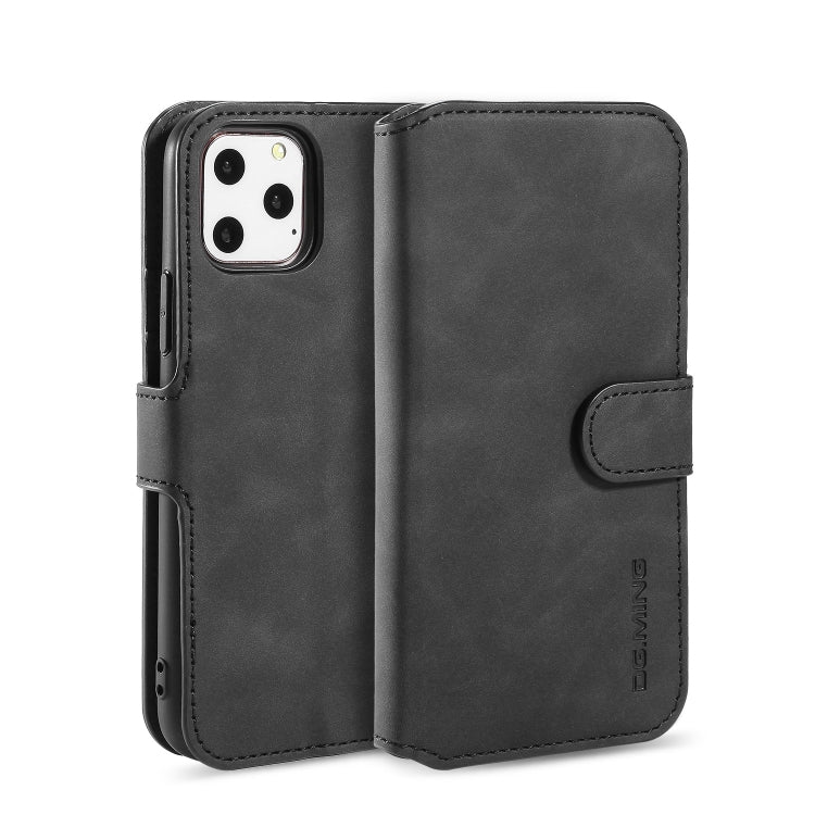 DG.MING Retro Oil Side Horizontal Flip Case with Holder & Card Slots & Wallet for iPhone 11 Pro