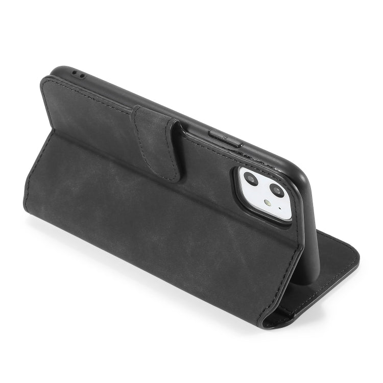 DG.MING Retro Oil Side Horizontal Flip Case with Holder & Card Slots & Wallet for iPhone 11