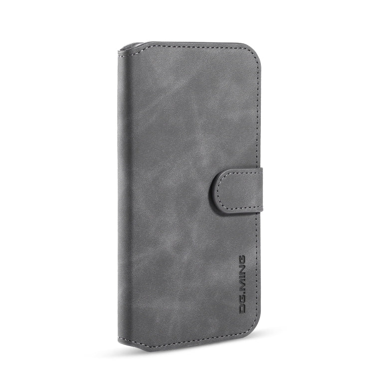DG.MING Retro Oil Side Horizontal Flip Case with Holder & Card Slots & Wallet for iPhone 11