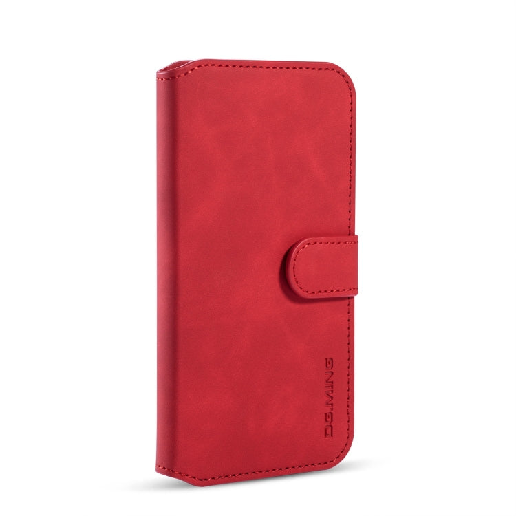 DG.MING Retro Oil Side Horizontal Flip Case with Holder & Card Slots & Wallet for iPhone 11