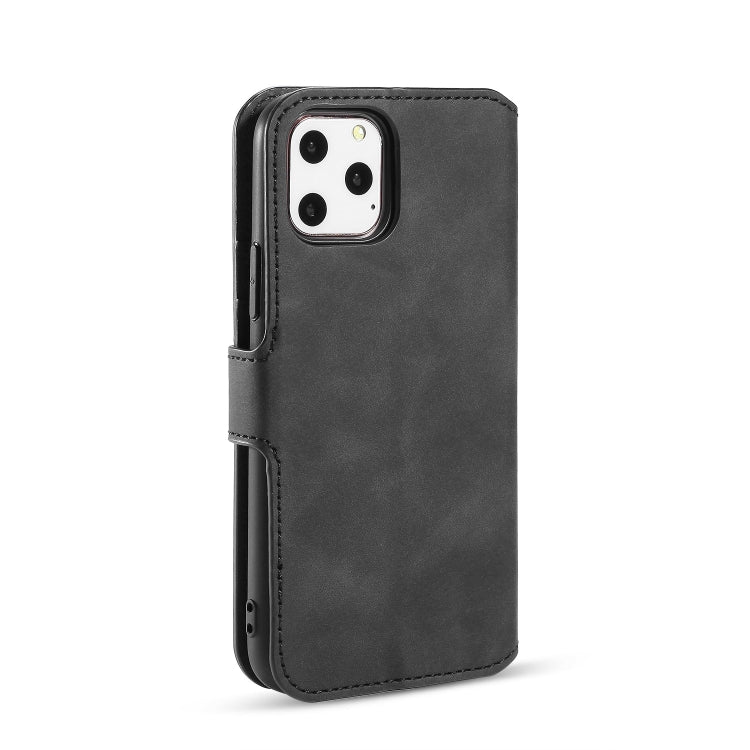 DG.MING Retro Oil Side Horizontal Flip Case with Holder & Card Slots & Wallet for iPhone 11 Pro Max