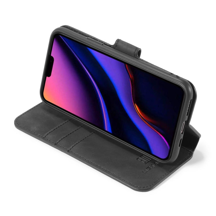 DG.MING Retro Oil Side Horizontal Flip Case with Holder & Card Slots & Wallet for iPhone 11 Pro Max