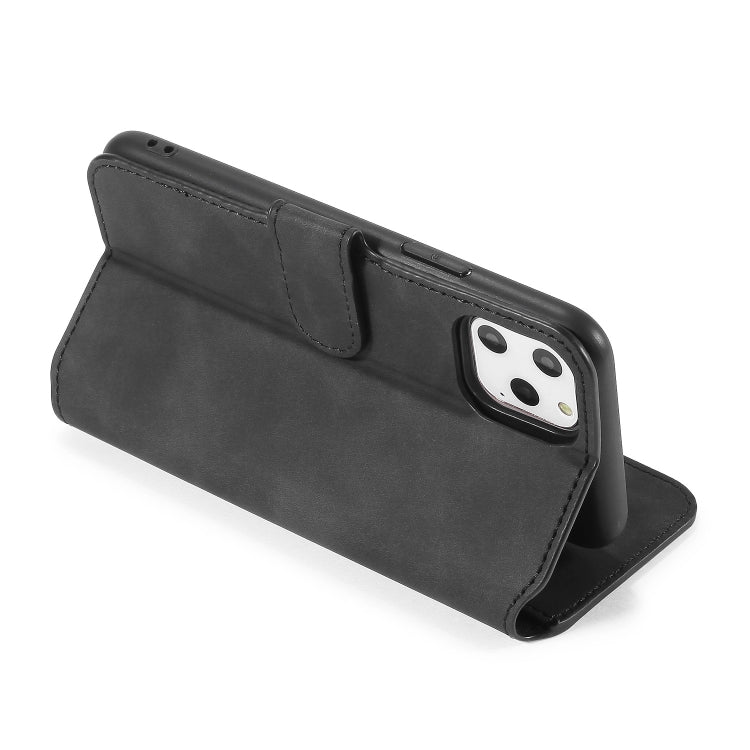 DG.MING Retro Oil Side Horizontal Flip Case with Holder & Card Slots & Wallet for iPhone 11 Pro Max