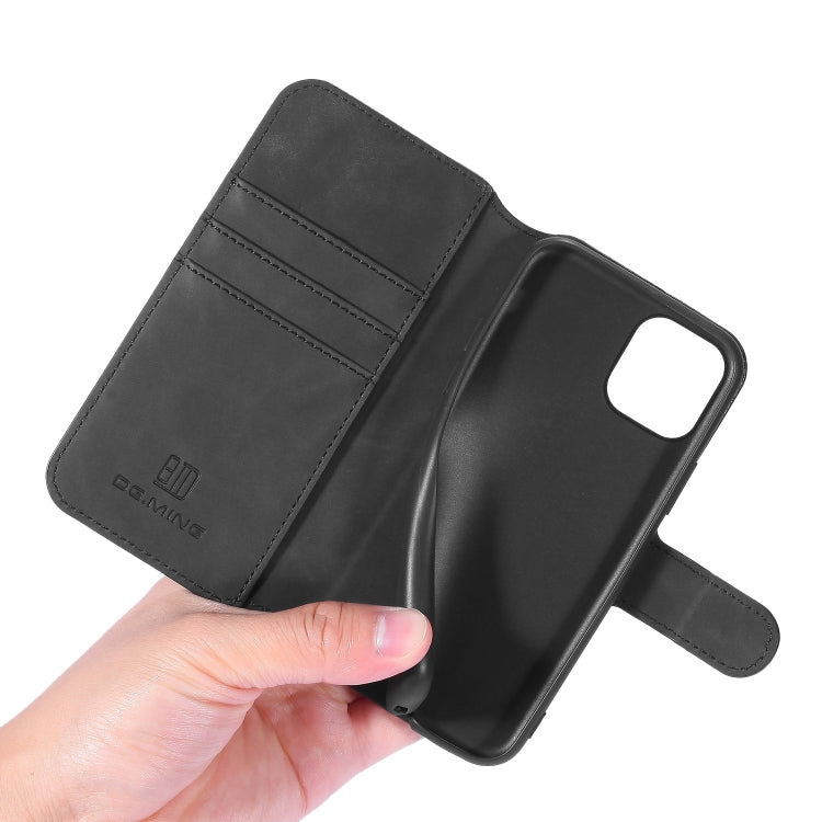 DG.MING Retro Oil Side Horizontal Flip Case with Holder & Card Slots & Wallet for iPhone 11 Pro Max