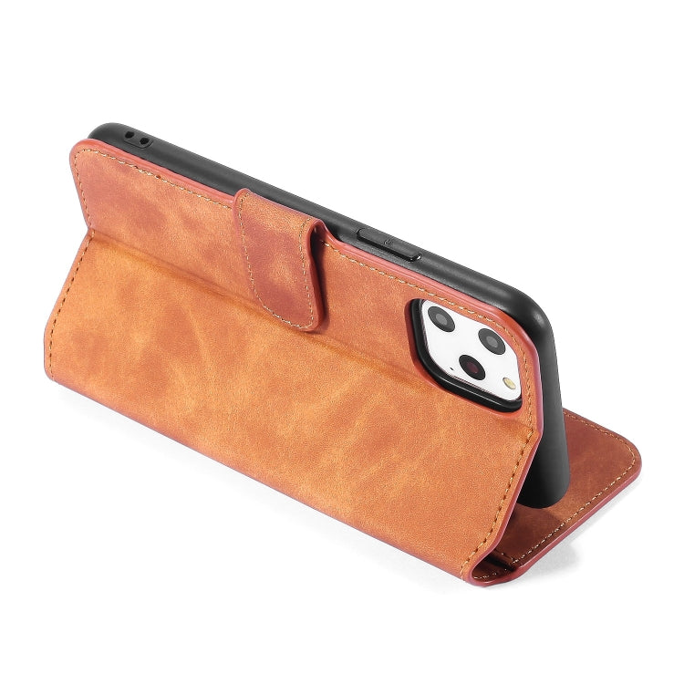 DG.MING Retro Oil Side Horizontal Flip Case with Holder & Card Slots & Wallet for iPhone 11 Pro Max