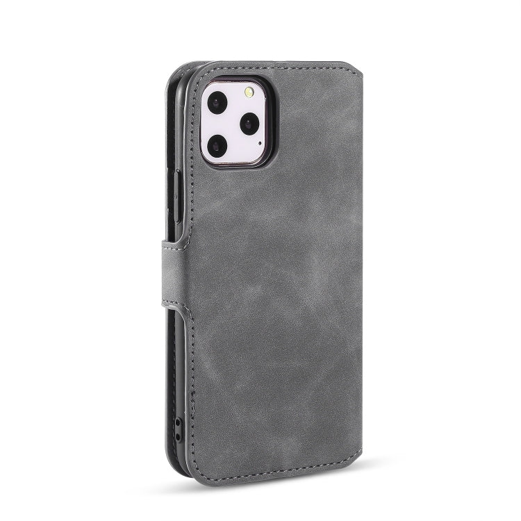 DG.MING Retro Oil Side Horizontal Flip Case with Holder & Card Slots & Wallet for iPhone 11 Pro Max