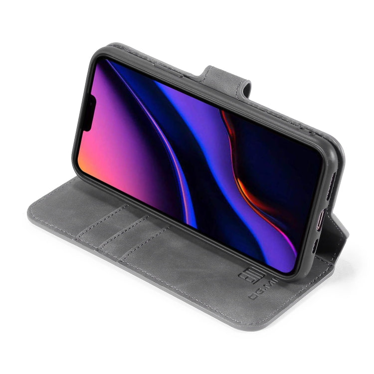 DG.MING Retro Oil Side Horizontal Flip Case with Holder & Card Slots & Wallet for iPhone 11 Pro Max