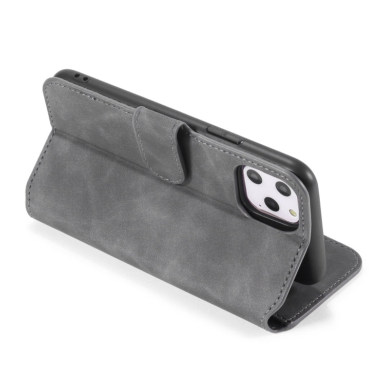 DG.MING Retro Oil Side Horizontal Flip Case with Holder & Card Slots & Wallet for iPhone 11 Pro Max