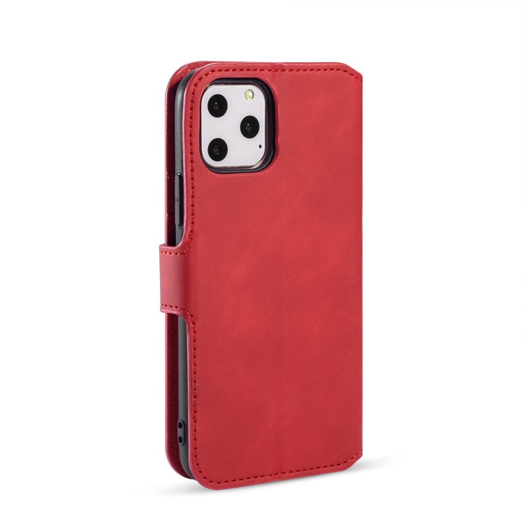 DG.MING Retro Oil Side Horizontal Flip Case with Holder & Card Slots & Wallet for iPhone 11 Pro Max