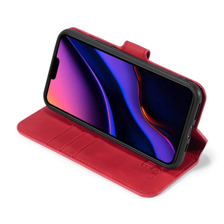 DG.MING Retro Oil Side Horizontal Flip Case with Holder & Card Slots & Wallet for iPhone 11 Pro Max