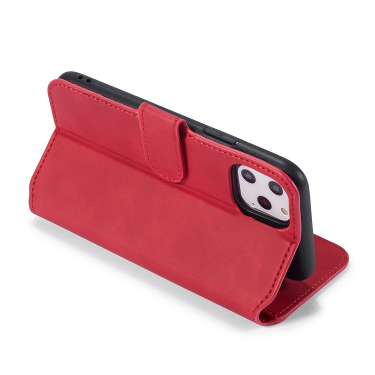 DG.MING Retro Oil Side Horizontal Flip Case with Holder & Card Slots & Wallet for iPhone 11 Pro Max