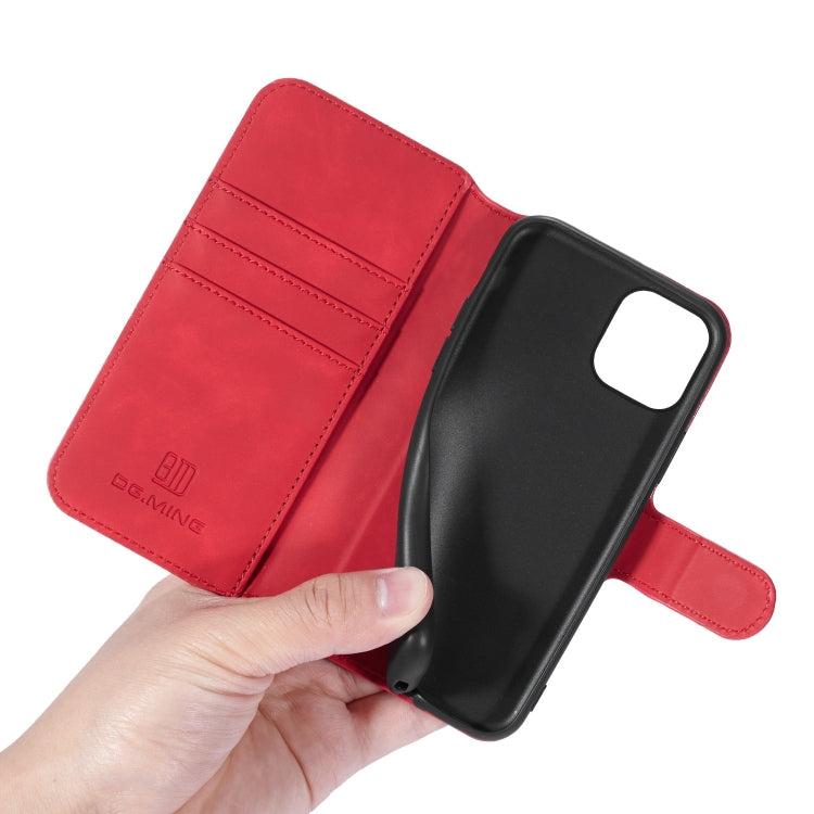 DG.MING Retro Oil Side Horizontal Flip Case with Holder & Card Slots & Wallet for iPhone 11 Pro Max