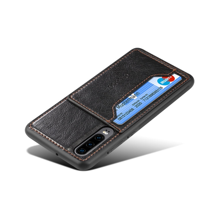 Dibase 2 in 1 Crazy Horse Texture PU Leather Case with Holder & Card Slot For Huawei Honor 9X / 9X Pro