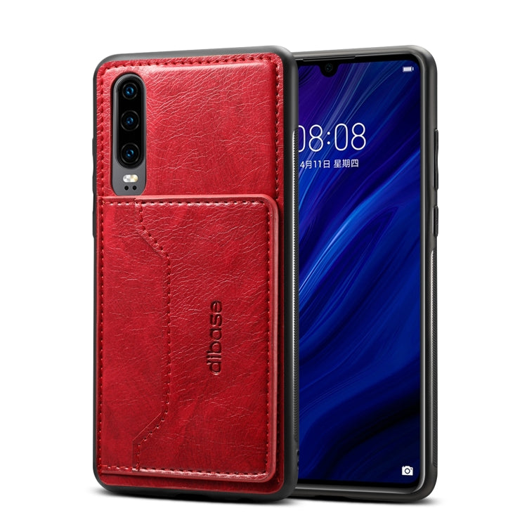Dibase 2 in 1 Crazy Horse Texture PU Leather Case with Holder & Card Slot For Huawei Honor 9X / 9X Pro