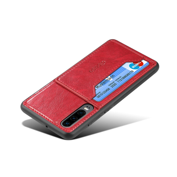 Dibase 2 in 1 Crazy Horse Texture PU Leather Case with Holder & Card Slot For Huawei Honor 9X / 9X Pro