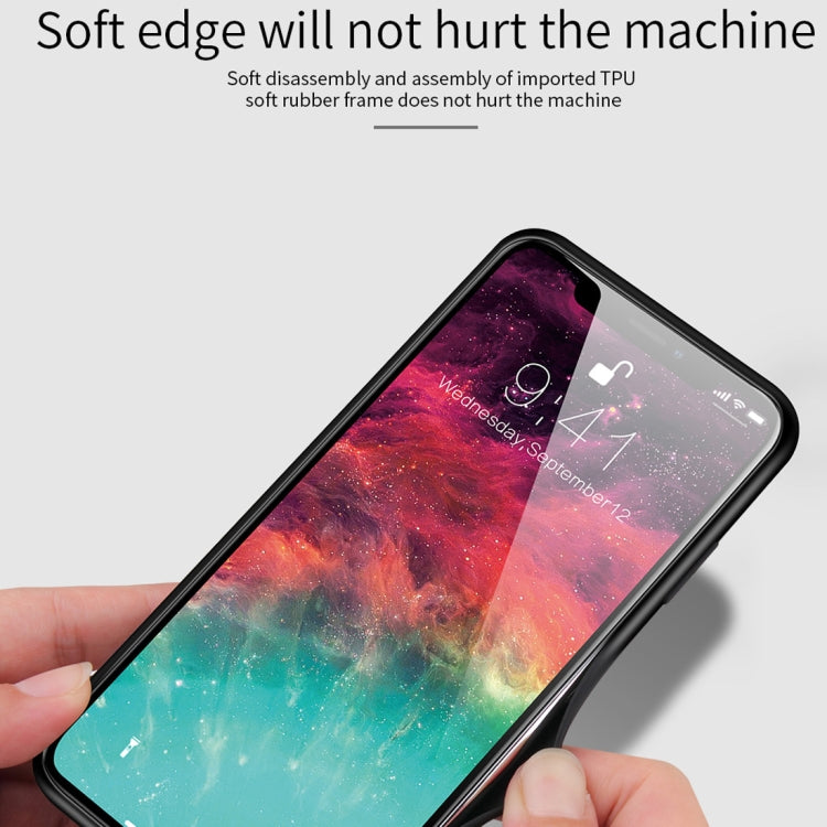 For iPhone XS Max Shockproof Tempered Glass + TPU Case