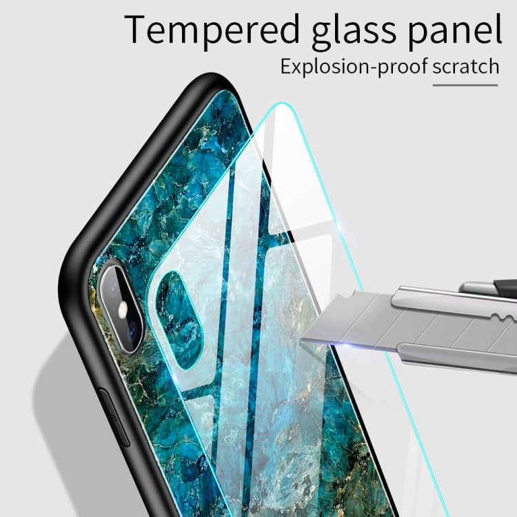 For iPhone XS Max Shockproof Tempered Glass + TPU Case
