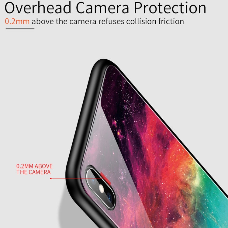 For iPhone XS Max Shockproof Tempered Glass + TPU Case