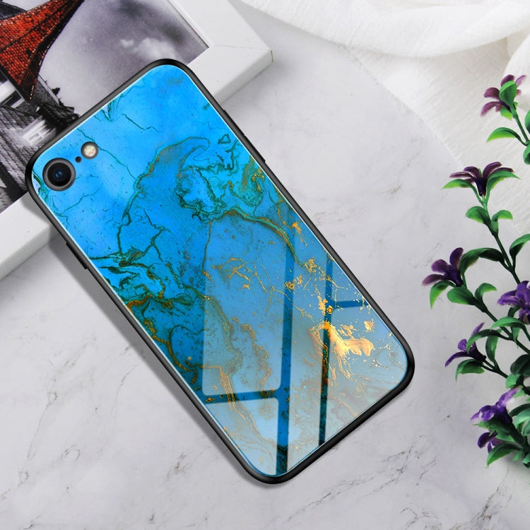 For iPhone SE 2022 / SE 2020 / 8 / 7 Shockproof Tempered Glass + TPU Case