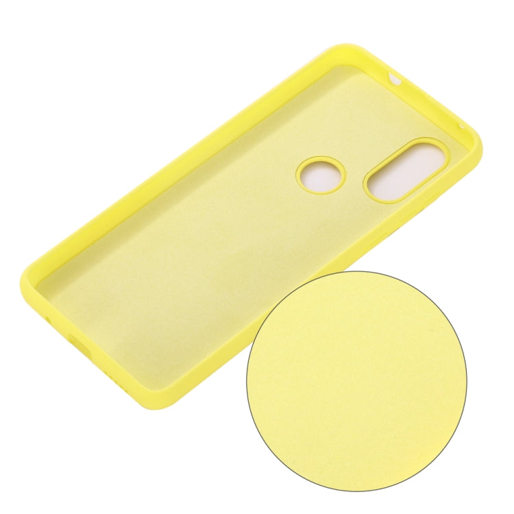 Solid Color Liquid Silicone Shockproof Full Coverage Case For Motorola One Vision & P40