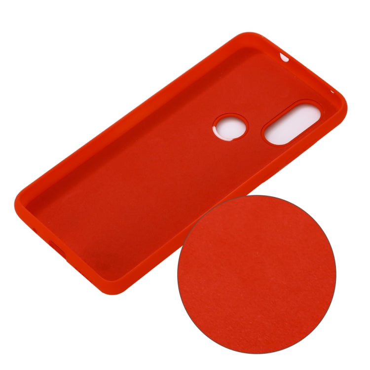 Solid Color Liquid Silicone Shockproof Full Coverage Case For Motorola One Vision & P40