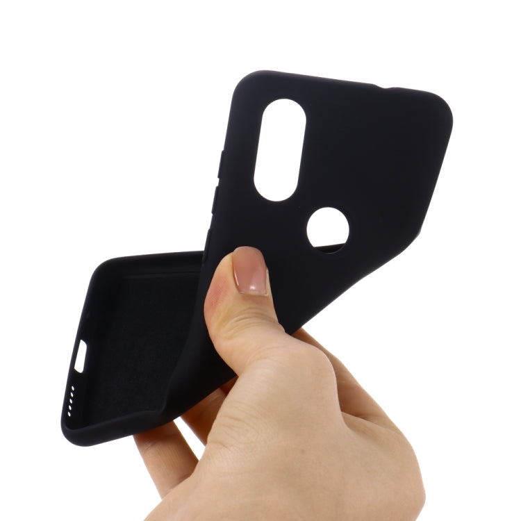 Solid Color Liquid Silicone Shockproof Full Coverage Case For Motorola One Vision & P40