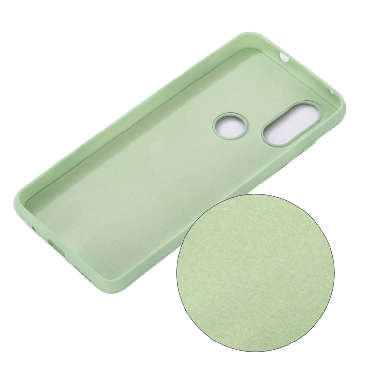 Solid Color Liquid Silicone Shockproof Full Coverage Case For Motorola One Vision & P40