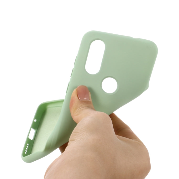 Solid Color Liquid Silicone Shockproof Full Coverage Case For Motorola One Vision & P40
