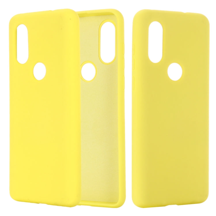 Solid Color Liquid Silicone Shockproof Full Coverage Case For Motorola One (P30 Play)