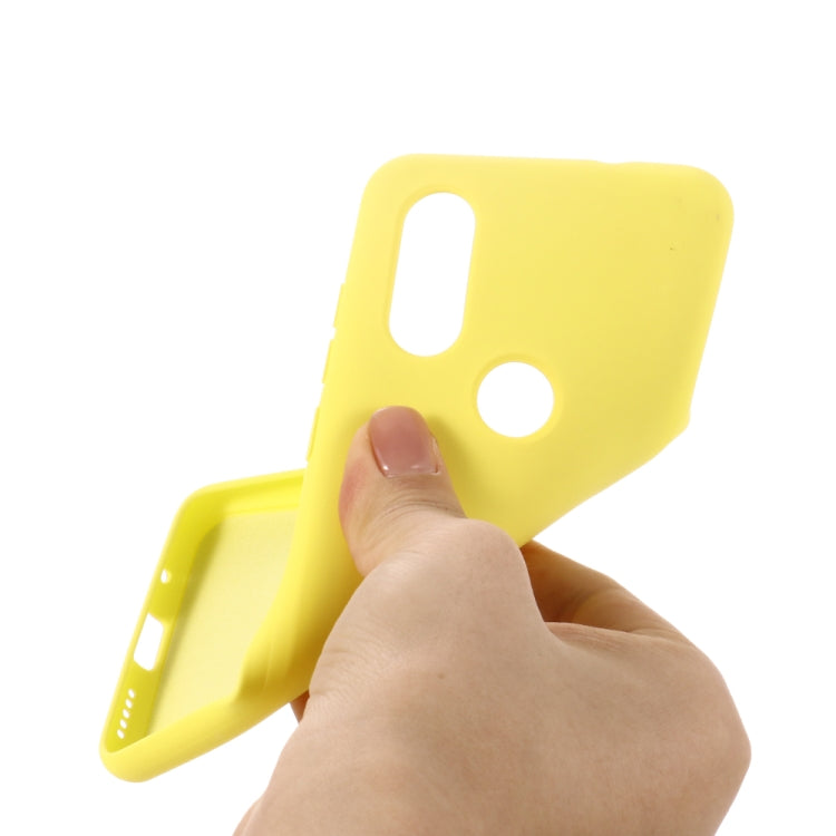 Solid Color Liquid Silicone Shockproof Full Coverage Case For Motorola One (P30 Play)