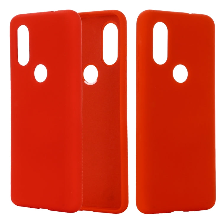 Solid Color Liquid Silicone Shockproof Full Coverage Case For Motorola One (P30 Play)