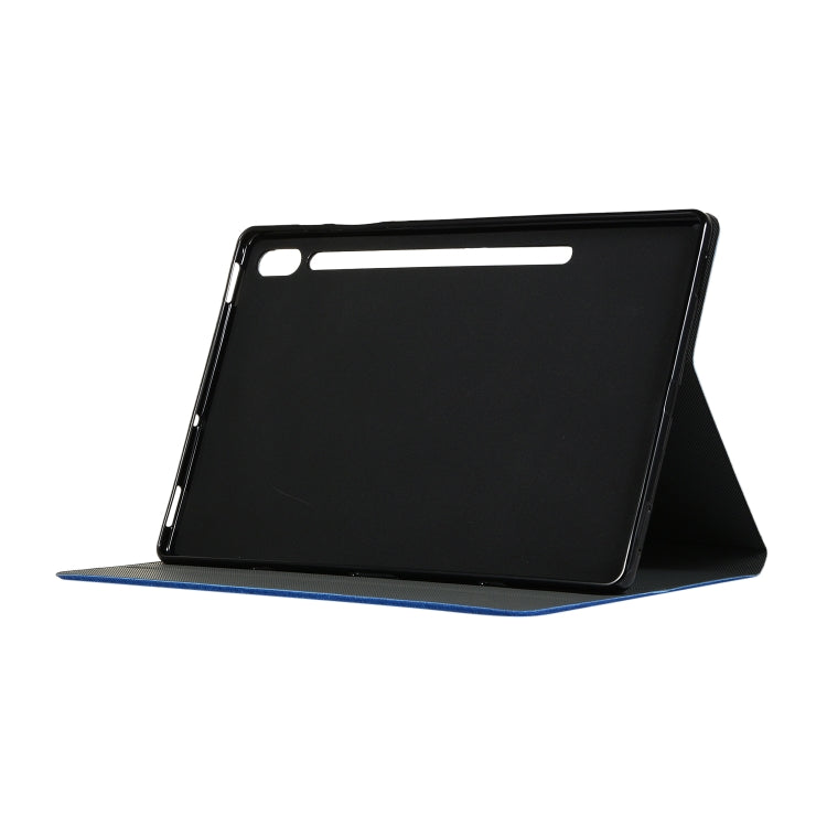 Voltage Stretch Fabric Texture Horizontal Flip Leather Case for Galaxy Tab S6 T860, with Holder