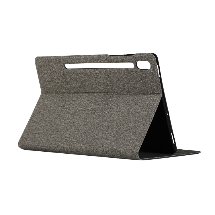 Voltage Stretch Fabric Texture Horizontal Flip Leather Case for Galaxy Tab S6 T860, with Holder