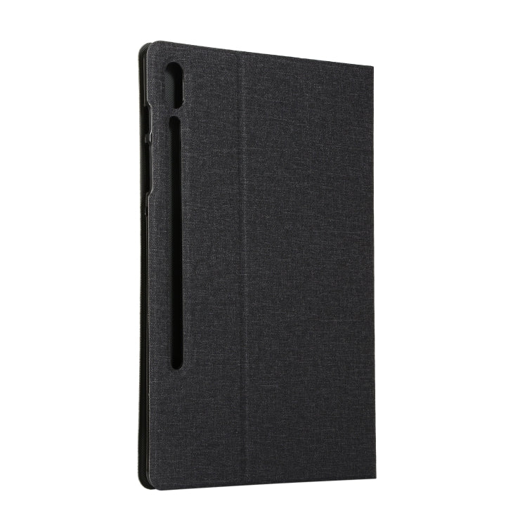 Voltage Stretch Fabric Texture Horizontal Flip Leather Case for Galaxy Tab S6 T860, with Holder