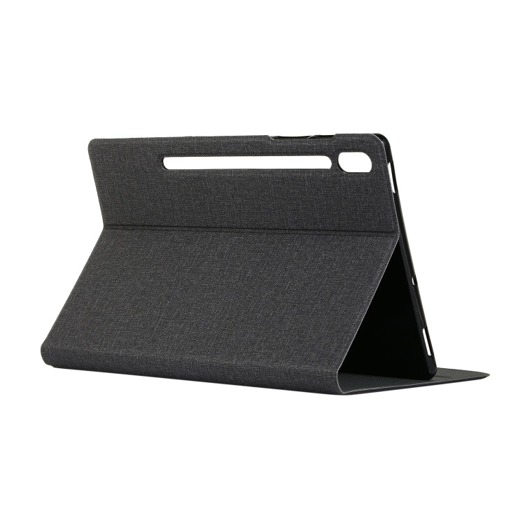 Voltage Stretch Fabric Texture Horizontal Flip Leather Case for Galaxy Tab S6 T860, with Holder