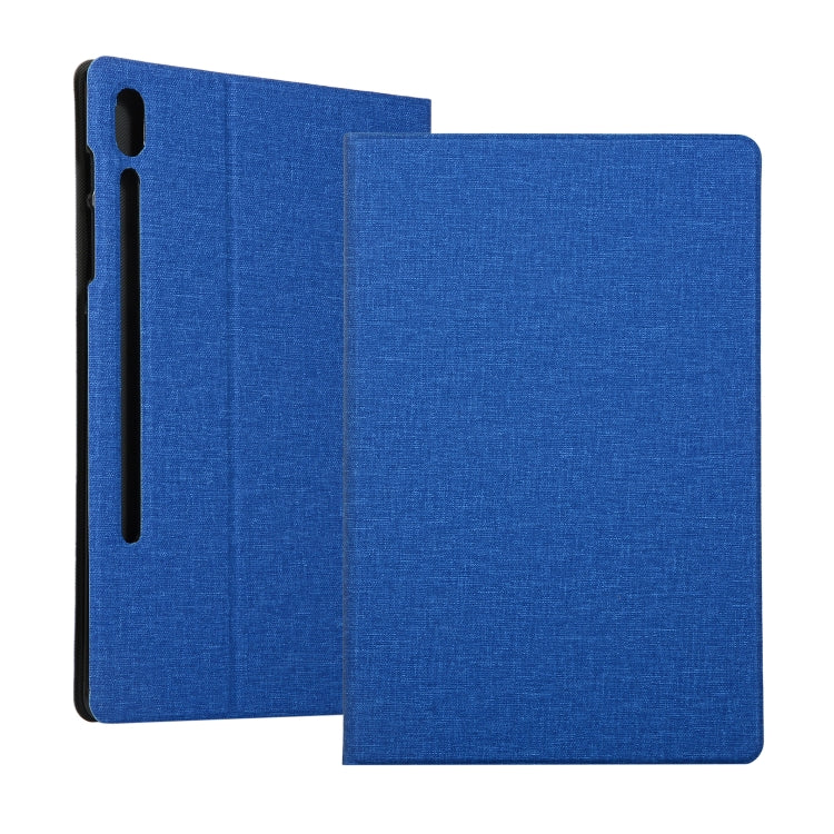 Voltage Stretch Fabric Texture Horizontal Flip Leather Case for Galaxy Tab S6 T860, with Holder