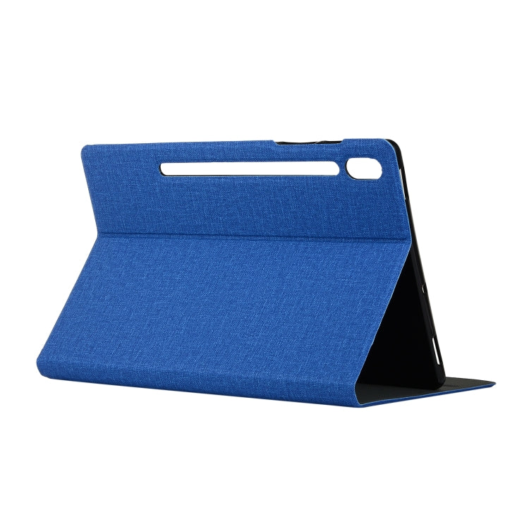 Voltage Stretch Fabric Texture Horizontal Flip Leather Case for Galaxy Tab S6 T860, with Holder