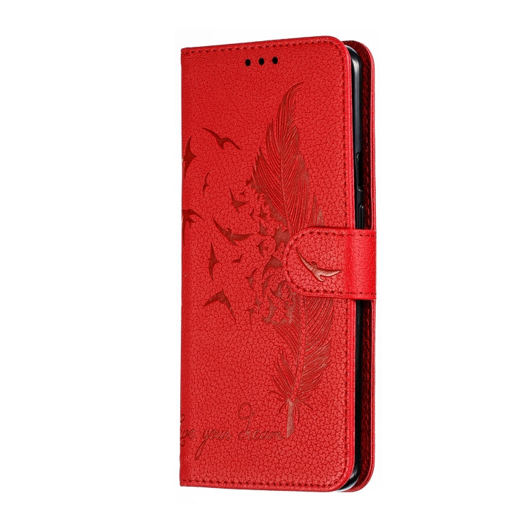 Feather Pattern Litchi Texture Horizontal Flip Leather Case with Wallet & Holder & Card Slots For OnePlus 7 Pro