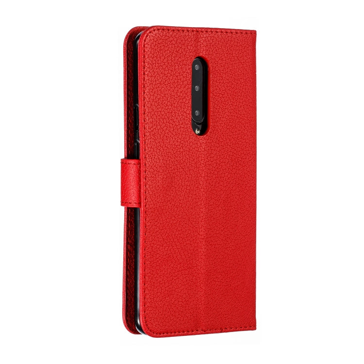 Feather Pattern Litchi Texture Horizontal Flip Leather Case with Wallet & Holder & Card Slots For OnePlus 7 Pro