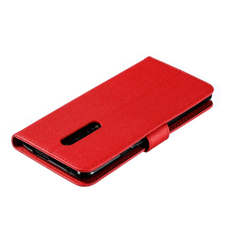 Feather Pattern Litchi Texture Horizontal Flip Leather Case with Wallet & Holder & Card Slots For OnePlus 7 Pro