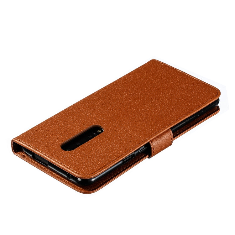 Feather Pattern Litchi Texture Horizontal Flip Leather Case with Wallet & Holder & Card Slots For OnePlus 7 Pro