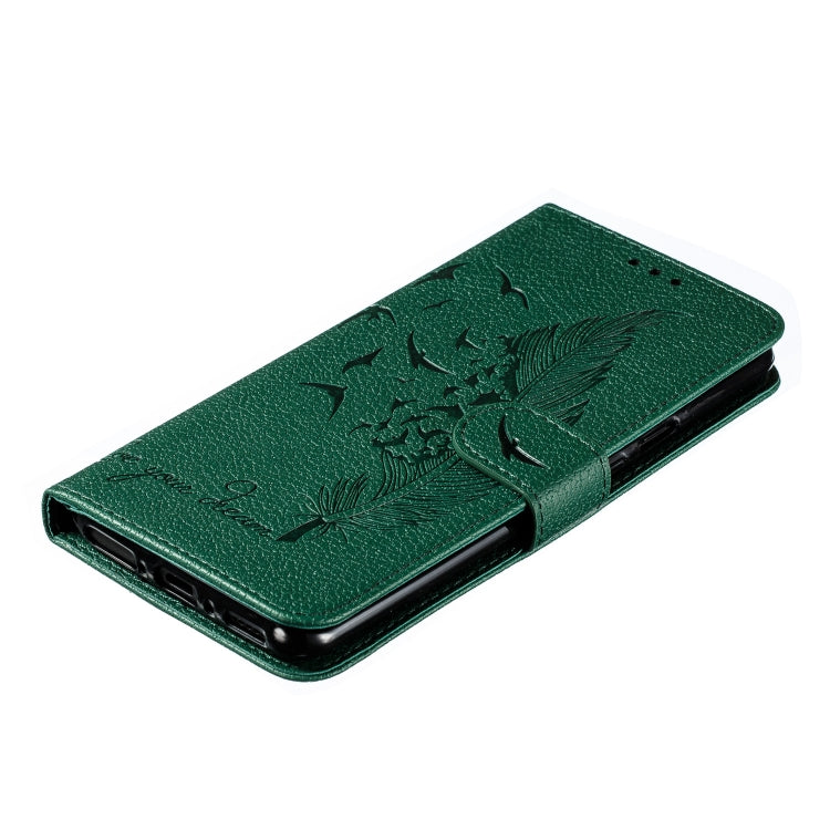 Feather Pattern Litchi Texture Horizontal Flip Leather Case with Wallet & Holder & Card Slots For OnePlus 7 Pro