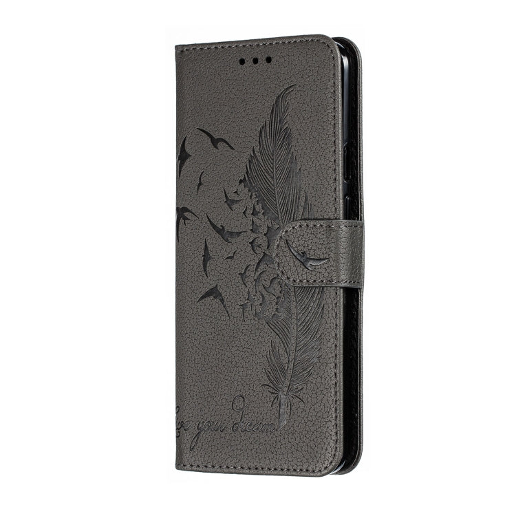 Feather Pattern Litchi Texture Horizontal Flip Leather Case with Wallet & Holder & Card Slots For OnePlus 7 Pro
