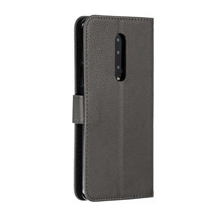 Feather Pattern Litchi Texture Horizontal Flip Leather Case with Wallet & Holder & Card Slots For OnePlus 7 Pro