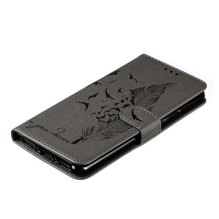 Feather Pattern Litchi Texture Horizontal Flip Leather Case with Wallet & Holder & Card Slots For OnePlus 7 Pro