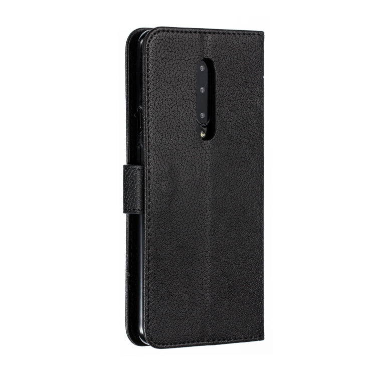 Feather Pattern Litchi Texture Horizontal Flip Leather Case with Wallet & Holder & Card Slots For OnePlus 7 Pro